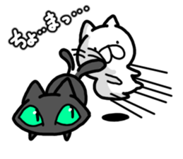 Look here! black cat sticker #10527514