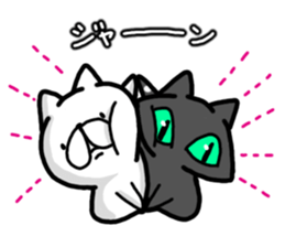 Look here! black cat sticker #10527518