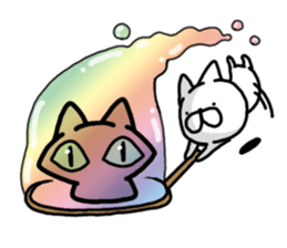 Look here! black cat sticker #10527519