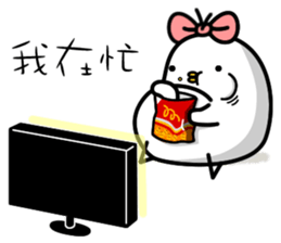 Black and white chicken sticker #10528065