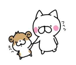 hamster & cat sticker #10528402
