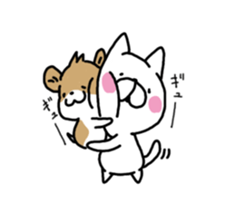 hamster & cat sticker #10528426