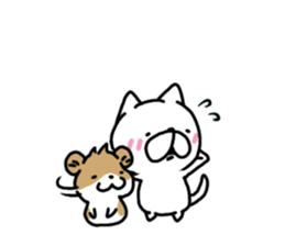 hamster & cat sticker #10528429
