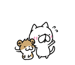 hamster & cat sticker #10528429