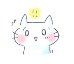 Yururi white cat2 sticker #10528602