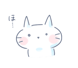 Yururi white cat2 sticker #10528603