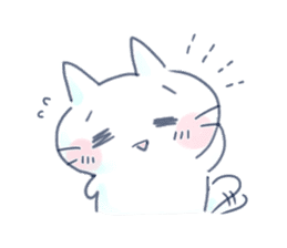 Yururi white cat2 sticker #10528612
