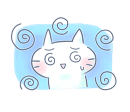 Yururi white cat2 sticker #10528617