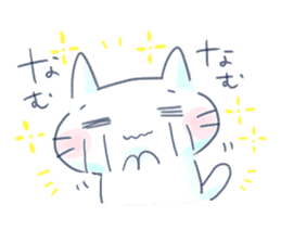 Yururi white cat2 sticker #10528631