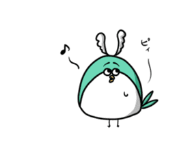 Fugu Bird sticker #10528794