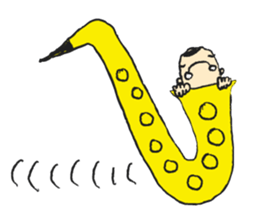 I live in the sax 2 sticker #10528806