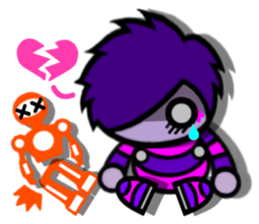 Purple Joker robot 3 sticker #10530158