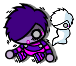 Purple Joker robot 3 sticker #10530159