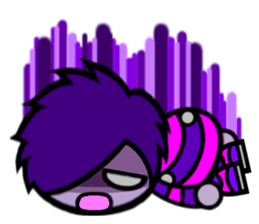 Purple Joker robot 3 sticker #10530160