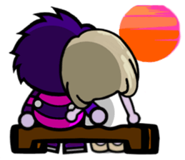 Purple Joker robot 3 sticker #10530168