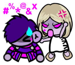 Purple Joker robot 3 sticker #10530169