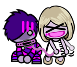 Purple Joker robot 3 sticker #10530171
