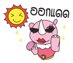 Somying Rhino on Vacation. sticker #10530777