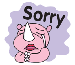 Somying Rhino on Vacation. sticker #10530790