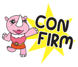 Somying Rhino on Vacation. sticker #10530800