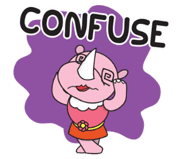 Somying Rhino on Vacation. sticker #10530801