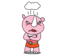 Somying Rhino on Vacation. sticker #10530802