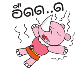 Somying Rhino on Vacation. sticker #10530805