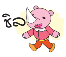 Somying Rhino on Vacation. sticker #10530807