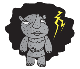 Somying Rhino on Vacation. sticker #10530811