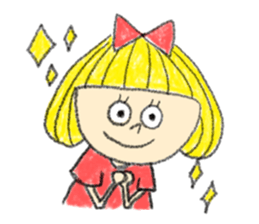 Erin with bobbed hair  (The second) sticker #10532182