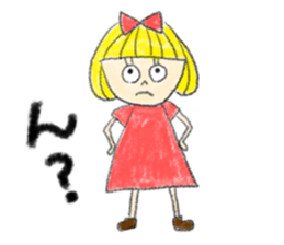 Erin with bobbed hair  (The second) sticker #10532183