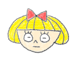 Erin with bobbed hair  (The second) sticker #10532189