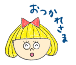 Erin with bobbed hair  (The second) sticker #10532193