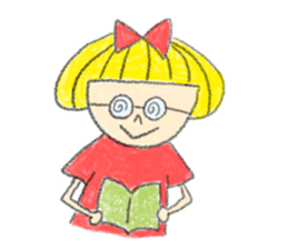 Erin with bobbed hair  (The second) sticker #10532204