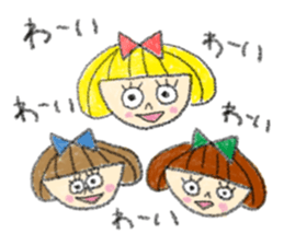 Erin with bobbed hair  (The second) sticker #10532206