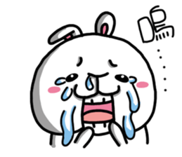 Rabbit round second quarter sticker #10534233