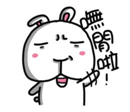 Rabbit round second quarter sticker #10534237