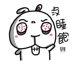 Rabbit round second quarter sticker #10534255