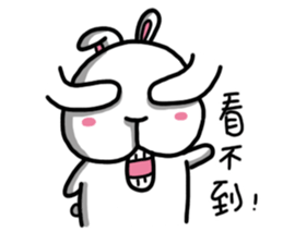 Rabbit round second quarter sticker #10534258