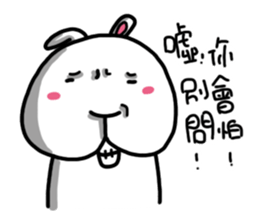 Rabbit round second quarter sticker #10534264