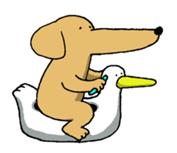 Long mouth dog sticker #10536741