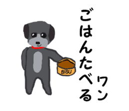 Half Chihuahua and poodle dog bisu Herr sticker #10537478