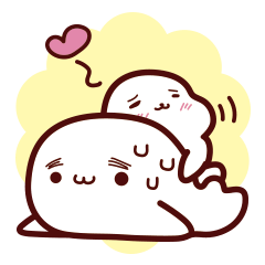 Balloon sticker of a seal