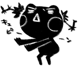 Black Frog sticker #10540496