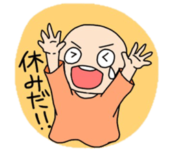 Daily life of Mr. bald mountain sticker #10541498