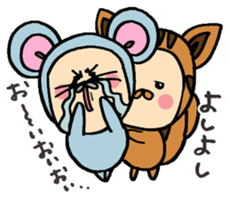 A good friend of, squirrel and mouse sticker #10543065