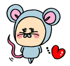 A good friend of, squirrel and mouse sticker #10543070