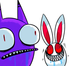 Crazy rabbit and other sticker #10543514
