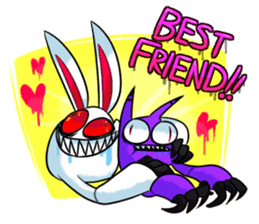 Crazy rabbit and other sticker #10543543