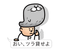 pretty rock and roll hair seal sticker #10543596